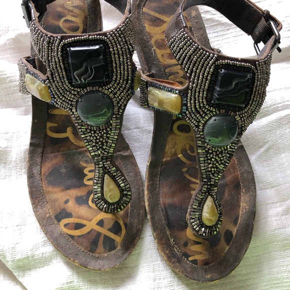 Sam Edelman beaded pewter wedge - Picture 2 of 8